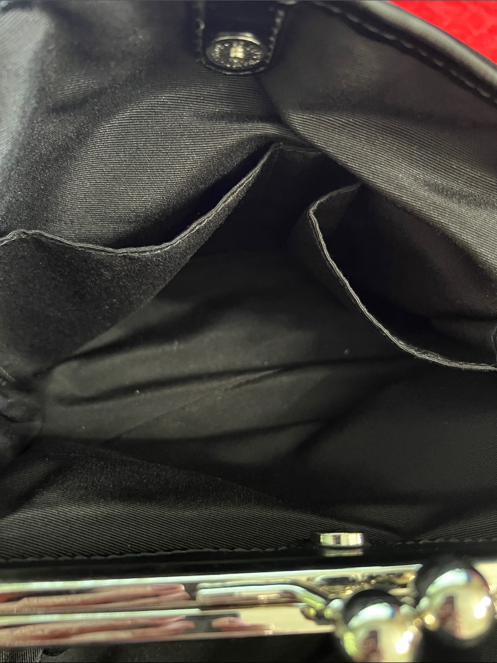 Coach F13533 Signature Jacquard Tote Black Gray Leather Trim Kisslock Bag - Picture 9 of 14